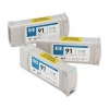 Картридж струйный HP №91 C9485A желтый x3уп. для HP DJ Z6100
