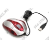 OKLICK Optical Mouse <725L> <Silver&Red> 800dpi (RTL) USB&PS/2 5btn+Roll <383460>