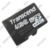 Transcend <TS4GUSDC2> Micro SecureDigital High Capacity (microSDHC) Memory Card 4Gb Class2