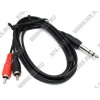 Кабель Hama  Jack6.3-M --> 2RCA-M (1.5м) <43249>