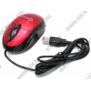 Kreolz Optical Mouse <MS01> Red&Black (RTL) USB 3btn+Roll, уменьшенная