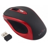 Мышь Oklick 404MW LITE красный/черный оптическая (1600dpi) беспроводная USB1.1 (3but) (B219)