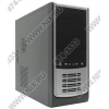 Miditower Trin PA-804 BK-SR-BK <Black&Silver> ATX Без БП