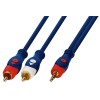 Шнур LUXMANN 3.5 Stereo Plug - 2RCA Plug темно-синий (415-07x-9)