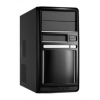 Корпус LinkWorld 437-06 black/silver C2228 w/o PSU mATX USB Audio AirDuctPiano Gloss