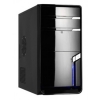 Корпус LinkWorld 727-03 черный/серебристый w/o PSU mATX 2xUSB2.0 audio