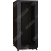 NT BUSINESS / MGLASS 27-68 B Шкаф 19" напольный, чёрный 27U 600x800,  дверь  стекло-металл  (3ч)