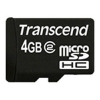 Флеш карта micro SDHC 4Gb class 2 No box & adapter Transcend (TS4GUSDC2)