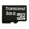 Флеш карта micro SDHC 8Gb class2 + adapter Transcend (TS8GUSDHC2)