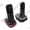 Panasonic KX-TG1402RU3 <Black-Brown> р/телефон (2 трубки с ЖК диспл., DECT)