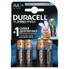 Батарея Duracell Turbo MAX LR6-4BL AA (4шт) (мин.кол.20)