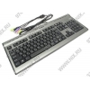 Клавиатура A4Tech X-Slim Multimedia Keyboard KL-7MU <Gray-Black><PS/2> 104КЛ+17КЛ М/Мед  + USB порт