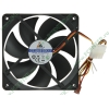 Вентилятор GlacialTech "SilentBlade II GT12025-BDLA1" d120мм, 950об./мин., на шарикоподшипнике (питание от мат.платы и разъёма питания ATA HDD) (oem)