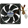Вентилятор GlacialTech "SilentBlade II GT12025-EDLA1" d120мм, 950об./мин. (питание от мат.платы и разъёма питания ATA HDD) (oem)