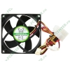 Вентилятор Scythe "Kama Flow 2 SP0825FDB12L" d80мм, 1400об./мин. (питание от мат.платы и разъёма питания ATA HDD) (ret)