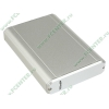 Контейнер VIPowER "VPAS-35118IL-S-E" для 3.5" SATA HDD, алюминиевый, серебр. (USB2.0, e-SATA) 