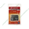 Карта памяти 4ГБ Transcend "TS4GUSDHC6-2" Micro SecureDigital Card HC Class6 + 2 адаптера 