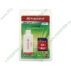 Карта памяти 4ГБ Transcend "TS4GSDHC2-P2" SecureDigital Card HC Class2 + адаптер USB 