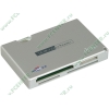 Устройство чтения карт памяти CF/MD/SM/MMC/SD/MS Acorp "CREP18-S", внешн., серебр. (USB2.0) (ret)