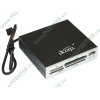 Устройство чтения карт памяти CF/MD/SM/XD/MMC/SD/MS Acorp "CRIP200-S" ver.5.0, в 3.5" отсек, доп. порт USB, серебр. (USB2.0) (oem)