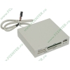 Устройство чтения карт памяти CF/MD/SM/xD/MMC/SD/MS Gembird "FDI2-ALLIN1", в 3.5" отсек, доп. порт USB, белый (USB2.0) (ret)