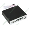 Устройство чтения карт памяти CF/MD/xD/MMC/SD/microSD/MS Gembird "FDI2-ALLIN1-S-BT", в 3.5" отсек, модуль Bluetooth, серебр. (USB2.0) (ret)
