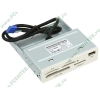 Устройство чтения карт памяти CF/MMC/SD/MS/MSDuo/xD Samsung SEMA "SFD-321F/TS41UI", в 3.5" отсек, доп. порт USB, белый (USB2.0) (oem)