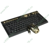 Комплект клавиатура + мышь A4Tech "G-Cube Golden Sunset" GRKSA-610SS, беспров., черный (USB) (ret)