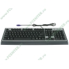 Клавиатура Genius "KB-06X2", 107кн., чёрно-серебр. (PS/2) (ret)