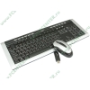Клавиатура Genius "Slim Star 600 Laser", 104+12кн.+скр., беспров., черно-серебр. + мышь лазерн., беспров. (USB) (ret)