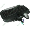 Клавиатура Logitech "Cordless Rechargeable Desktop", 105+10кн., беспров., эрг., черно-серебр. + оптич. мышь, беспров. (PS/2, USB) (oem)