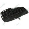 Клавиатура Logitech "Cordless Wave Keyboard" 920-001679, 102+17кн., беспров., эрг., черный (USB) (oem)