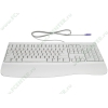 Клавиатура Mitsumi "Ergonomic", 104кн., эрг., белый (PS/2) (ret)