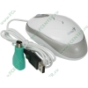 "Мышь" Genius "Traveler 101B" оптич., 2кн.+скр., бело-серебр. (PS/2, USB) (ret)