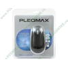 "Мышь" Samsung "Pleomax MOC-305B" оптич., беспров., 2кн.+скр., серебр.-черный (USB) (ret)