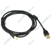 Кабель USB2.0 соединительный USB A-B Konoos "KC-USB2-AMBM-1.8", с позолоченными контактами, с ферритовыми кольцами (1.8м) (ret)