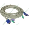 Кабель для переключателя TRENDnet "TK-C15" 2xPS/2 (M/M) / VGA (M/M) (4.5м) 