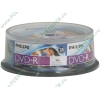 Диск DVD-R 4.7ГБ 16x Philips "DM416B25F" Printable, пласт.коробка, на шпинделе (25шт./уп.) 