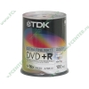 Диск DVD+R 4.7ГБ 1-16x TDK "DVD+R47PWWCBED100" Extra Matt Photo Printable, пласт.коробка, на шпинделе (100шт./уп.) 