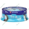 Диск CD-R 700МБ 52x Verbatim 43710 80min Vinyl Printable пласт.коробка, на шпинделе (25шт./уп.) 