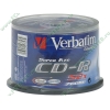 Диск CD-R 700МБ 52x Verbatim 43343 "DataLifePlus" 80min Crystal SuperAzo пласт.коробка, на шпинделе (50шт./уп.) 