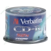 Диск CD-R 700МБ 52x Verbatim 43351 80min пласт.коробка, на шпинделе (50шт./уп.) 