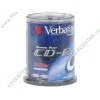 Диск CD-R 700МБ 52x Verbatim 43430 "DataLifePlus" 80min Crystal SuperAzo пласт.коробка, на шпинделе (100шт./уп.) 