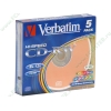 Диск CD-RW 700МБ 8x-12x Verbatim 43167 Slim, цветные (5шт./уп.) 