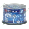 Диск DVD+R 4.7ГБ 16x Verbatim 43550 "DataLifePlus" AdvancedAzo+ пласт.коробка, на шпинделе (50шт./уп.) 