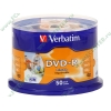 Диск DVD-R 4.7ГБ 16x Verbatim 43649 Printable/Imprimable пласт.коробка, на шпинделе (50шт./уп.) 