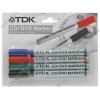 Маркер для CD/DVD TDK "CDDVD-MARKER4COLSK" (4 цвета) 