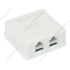 Фурнитура розетка RJ-45 (UTP) 5E кат. двойная 