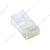 Фурнитура коннектор RJ-45 с направляющей для многож. UTP кабеля 5 кат. (100шт./уп.) 