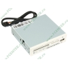 Устройство чтения карт памяти CF/MD/xD/MMC/SD/microSD/MS "Card Reader/Writer", в 3.5" отсек, доп. порт USB2.0, белый (USB2.0) (oem)